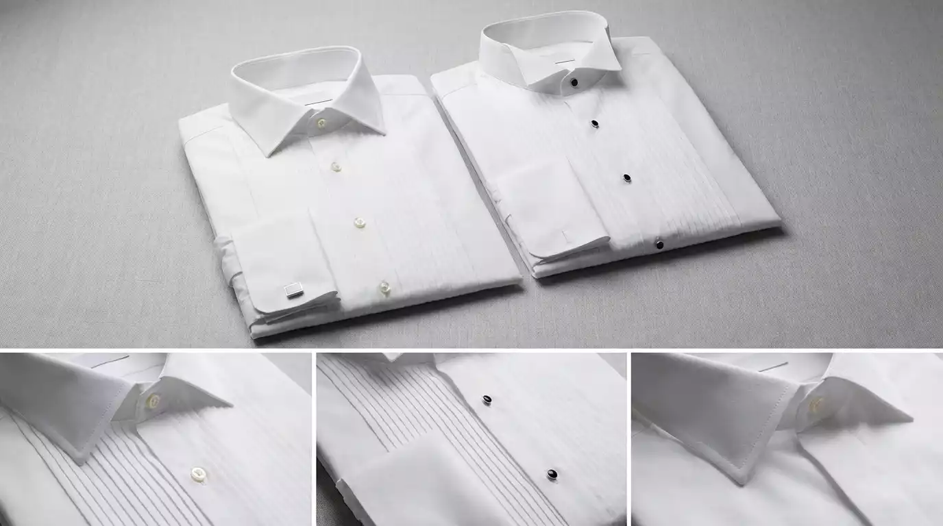 La chemise blanche à plastron et poignets mousquetaires