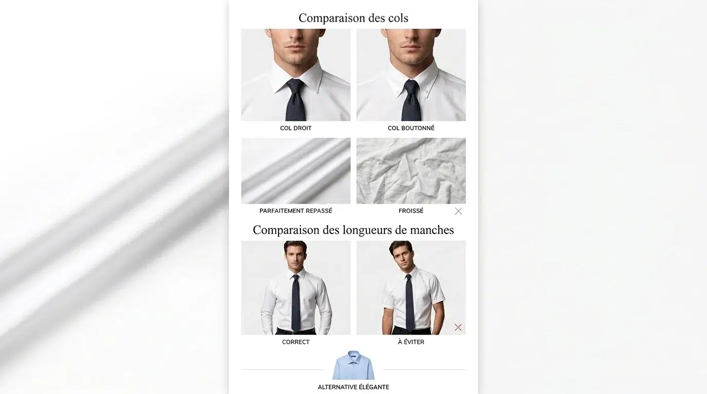 La chemise blanche ou bleu ciel comme base universelle
