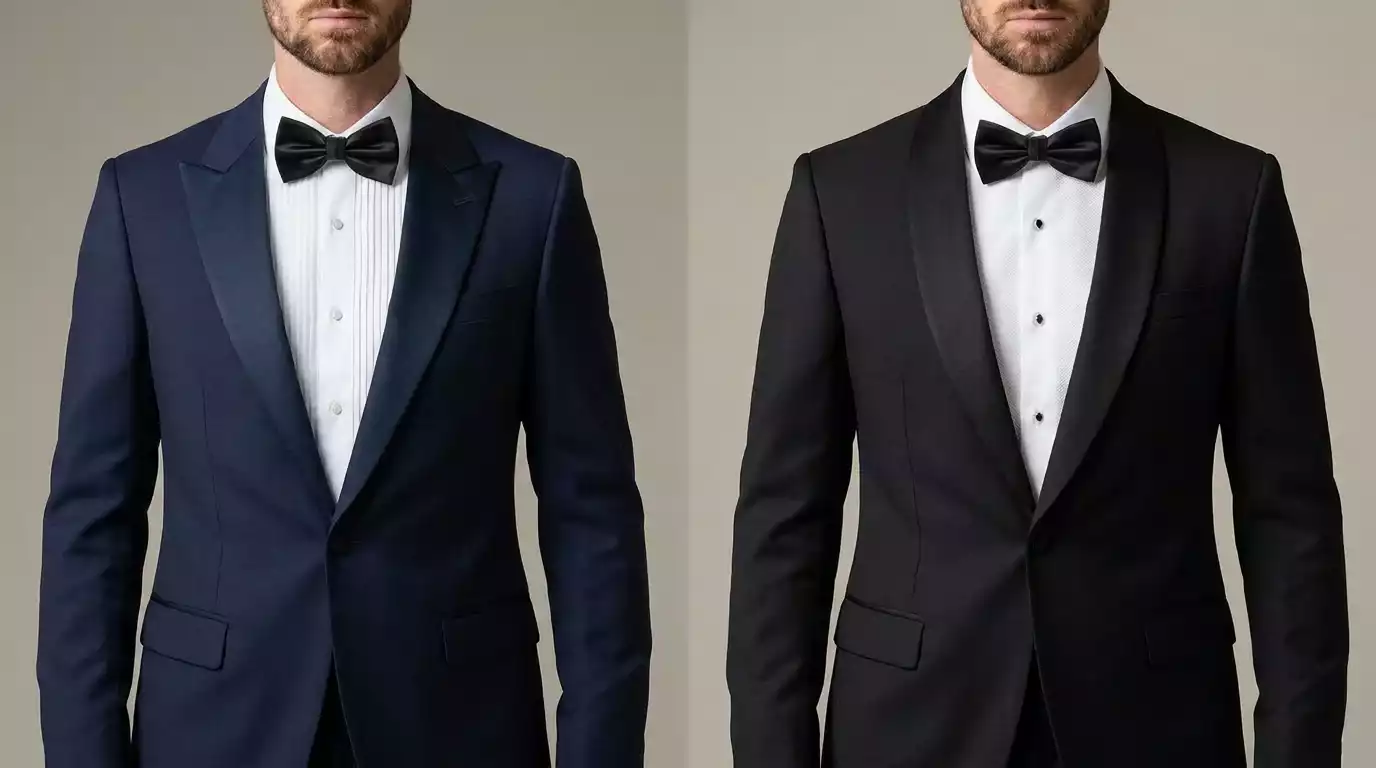 La veste de smoking à revers en satin