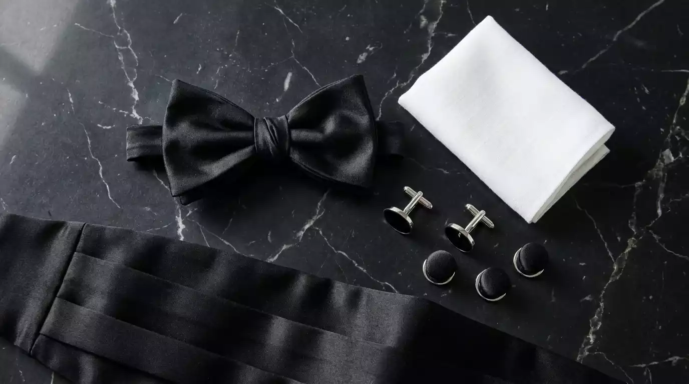 Le nœud papillon et les accessoires obligatoires