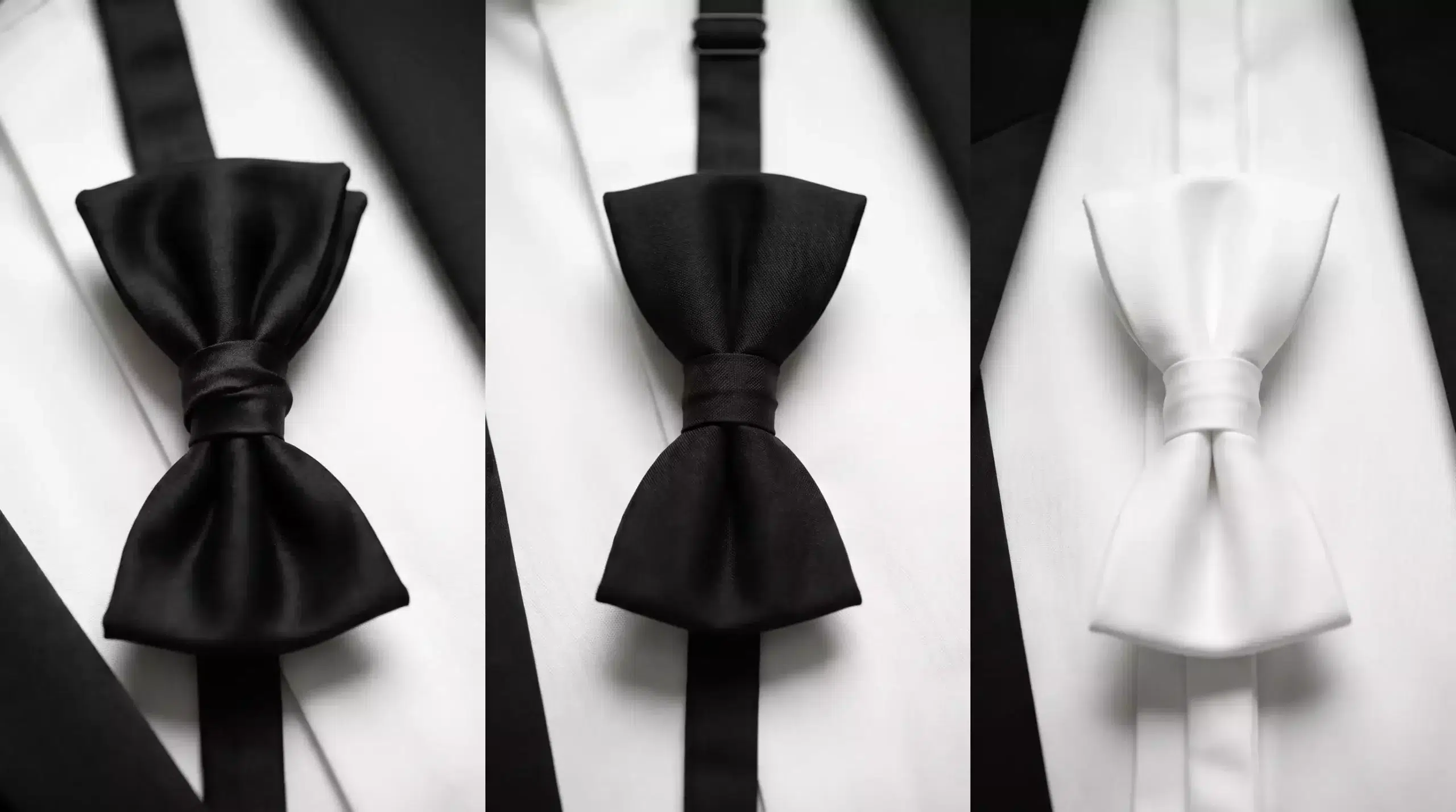 Le nœud papillon noir en soie